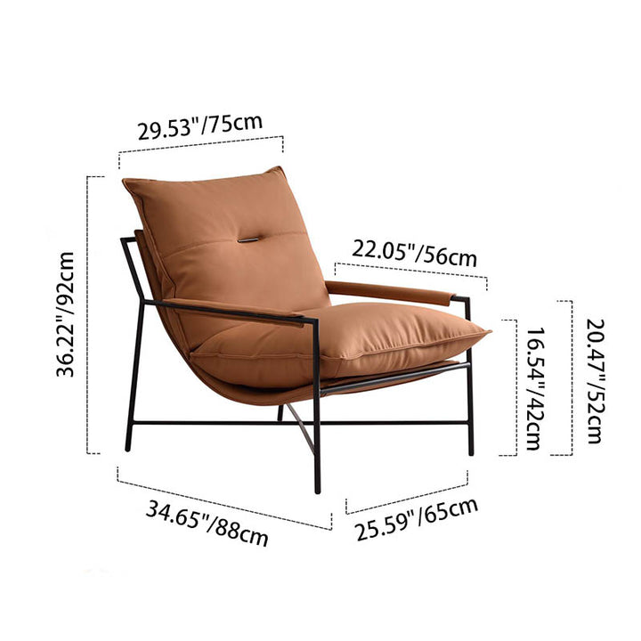 Fauteuil d’appoint au style industriel audacieux - fauteuil avec dossier et accoudoirs adaptables à plusieurs scènes pour salon et chambre 