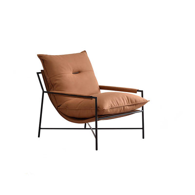 Edgy Industrial-Style Accent Chair - Multi-Scene Adaptable Backrest Armrest Chair For Living Room & Bedroom