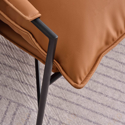 Edgy Industrial-Style Accent Chair - Multi-Scene Adaptable Backrest Armrest Chair For Living Room & Bedroom