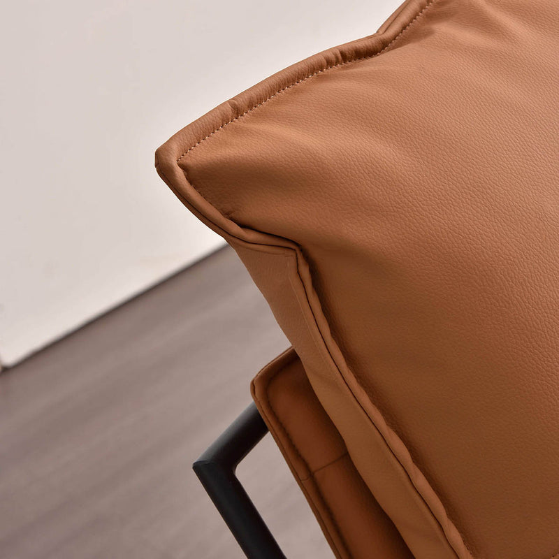 Edgy Industrial-Style Accent Chair - Multi-Scene Adaptable Backrest Armrest Chair For Living Room & Bedroom