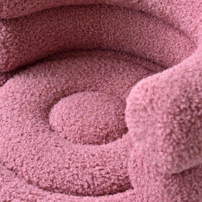 Nordic Aesthetic Swivel Sofa Chair - Cloud-Like Teddy Fleece Upholstery Accent Chair For Living Room & Bedroom