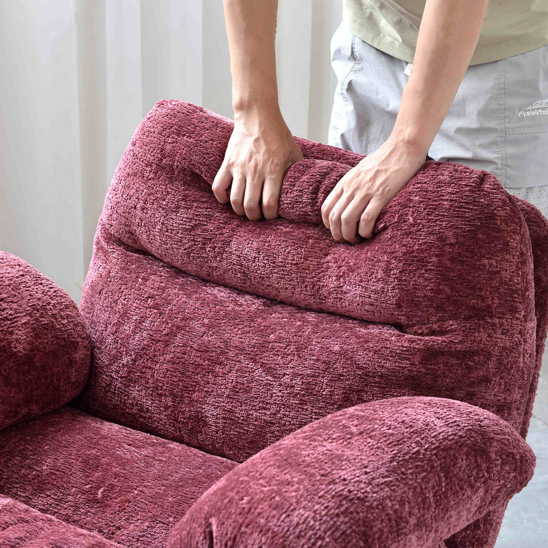 Luxury Premium Swivel Chair - Stable Curved Panel Frame Accent Chair For Living Room &amp; Bedroom