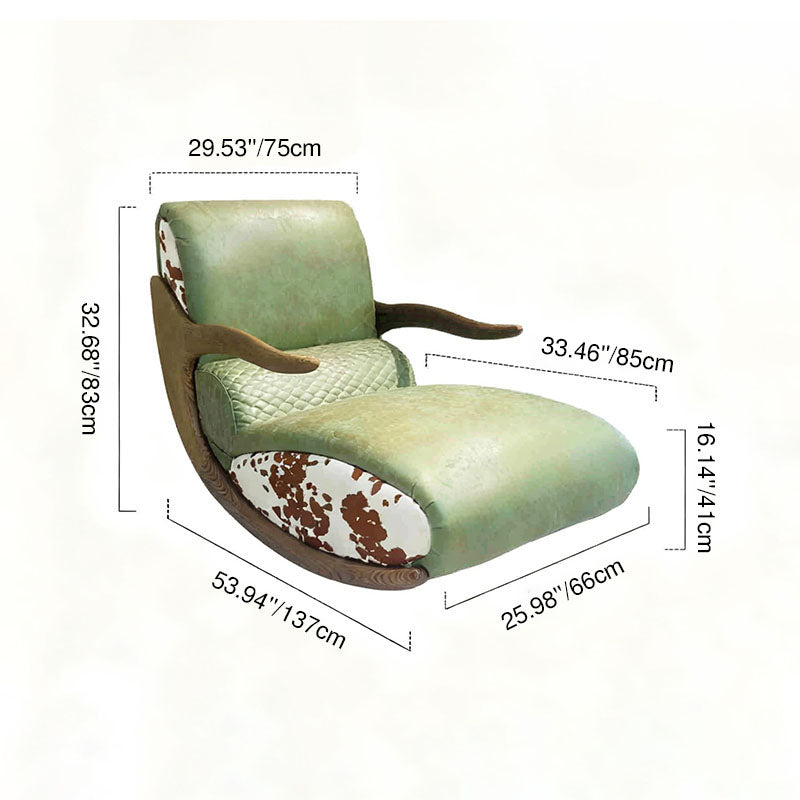 Stain & Wear-Resistant Rocking Chair - Contemporary Scandinavian Style Backrest Armrest Chair For Bedroom & Living Room