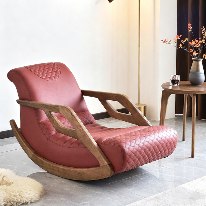 Chaise à bascule vintage intemporelle - Design ergonomique et fauteuil à balancement fluide pour chambre à coucher 