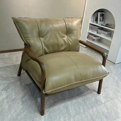 Modern Minimalist Sofa Chair - Ergonomic Design Backrest Armrest Accent Chair For Bedroom