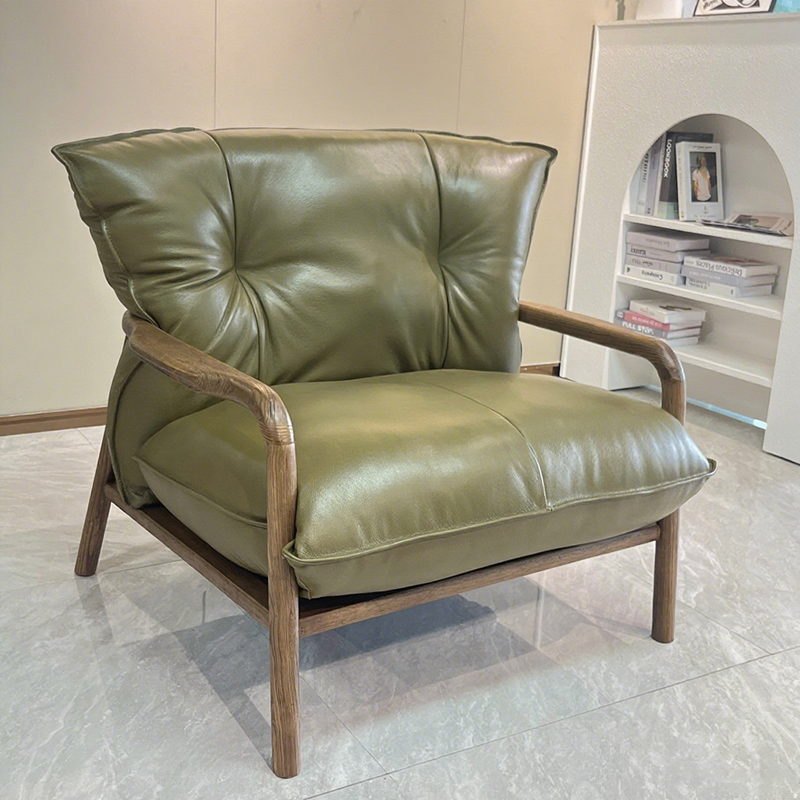 Modern Minimalist Sofa Chair - Ergonomic Design Backrest Armrest Accent Chair For Bedroom