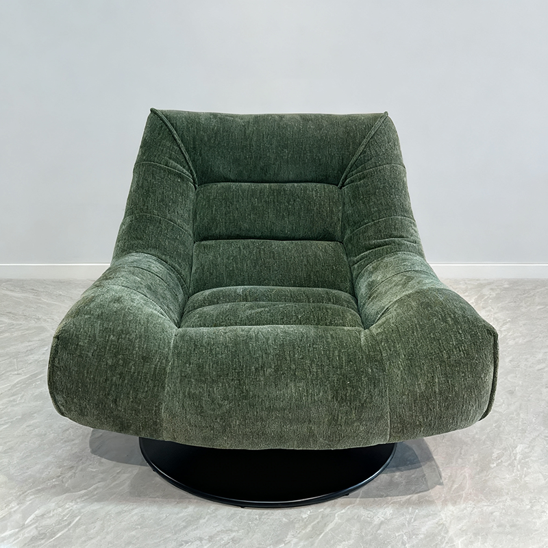 Cloud-Soft Swivel Chair - Cozy Minimalist Charm Backrest Armless Accent Chair For Living Room & Bedroom