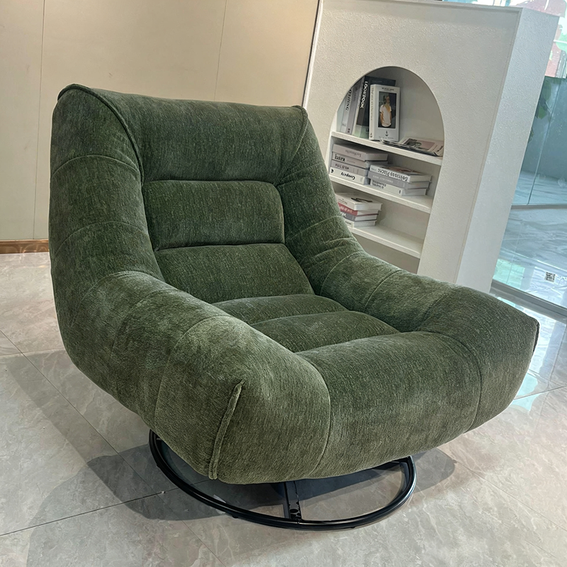 Cloud-Soft Swivel Chair - Cozy Minimalist Charm Backrest Armless Accent Chair For Living Room & Bedroom