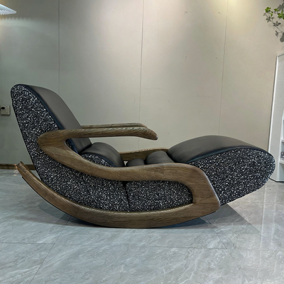 Timeless Retro Lounge Chair - Sturdy Genuine Leather Backrest Armrest For Bedroom