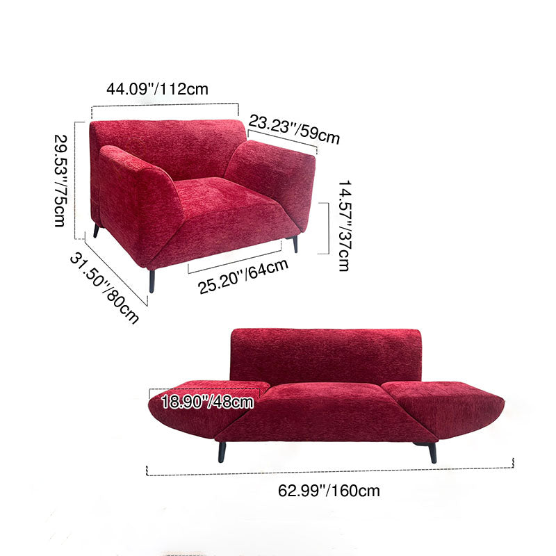 Comfortable Convertible Sofa - 1/3-Seater Ergonomic Segmented Design Sofa For Living Room