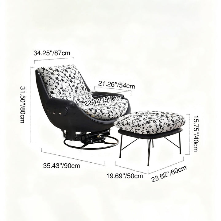 Chaise de canapé pivotante à 360° - Chaise d'appoint ergonomique au style minimaliste moderne pour salon et chambre 