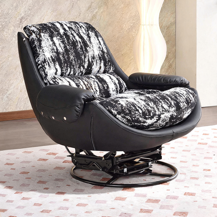 Chaise de canapé pivotante à 360° - Chaise d'appoint ergonomique au style minimaliste moderne pour salon et chambre 