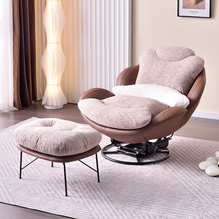 Sleek Minimalist Accent Chair - Multi-Scene 360° Rotatable Sofa Chair For Living Room &amp; Bedroom