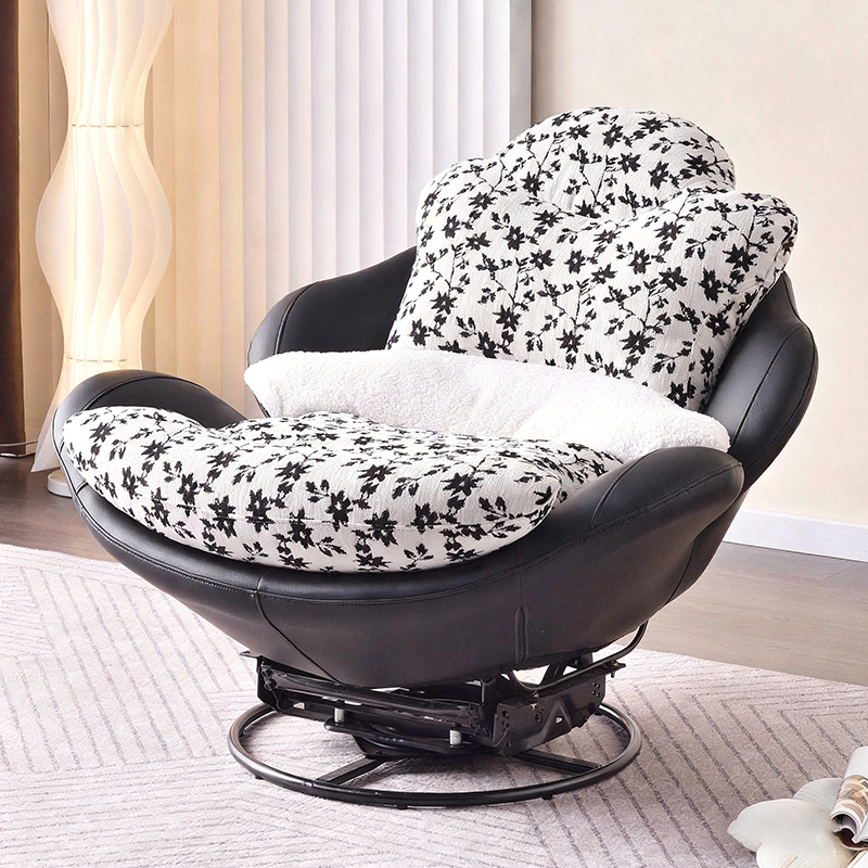 Sleek Minimalist Accent Chair - Multi-Scene 360° Rotatable Sofa Chair For Living Room & Bedroom