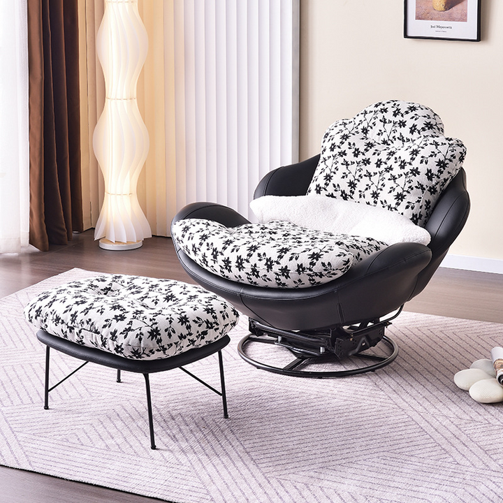 Sleek Minimalist Accent Chair - Multi-Scene 360° Rotatable Sofa Chair For Living Room &amp; Bedroom