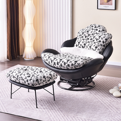 Sleek Minimalist Accent Chair - Multi-Scene 360° Rotatable Sofa Chair For Living Room & Bedroom