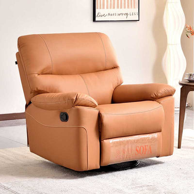 Contemporary Multi-Functional Swivel Armchair - Eco Leather Recliner Accent Chair For Living Room