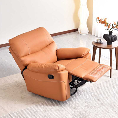 Contemporary Multi-Functional Swivel Armchair - Eco Leather Recliner Accent Chair For Living Room