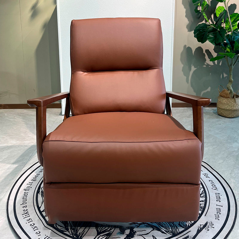 Contemporary 360° Rotating Eco Leather Armchair - Comfortable Foam Cushion Accent Chair For Living Room