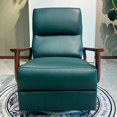 Contemporary 360° Rotating Eco Leather Armchair - Comfortable Foam Cushion Accent Chair For Living Room
