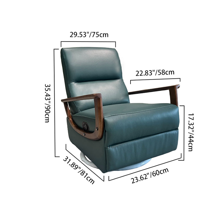 Fauteuil contemporain pivotant à 360° en éco-cuir - fauteuil d'appoint confortable avec coussin en mousse pour salon 