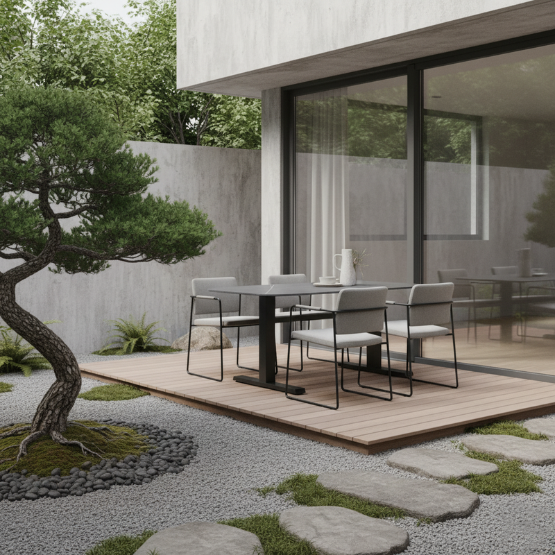 Contemporary Industrial Outdoor Coffee Table - Sleek Rectangular Durable Metal Dining Table For Patio & Backyard