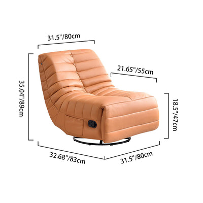 Modern Luxury Recliner Lounge Chair - Adjustable 360° Swivel Relax Accent Chair For Living Room