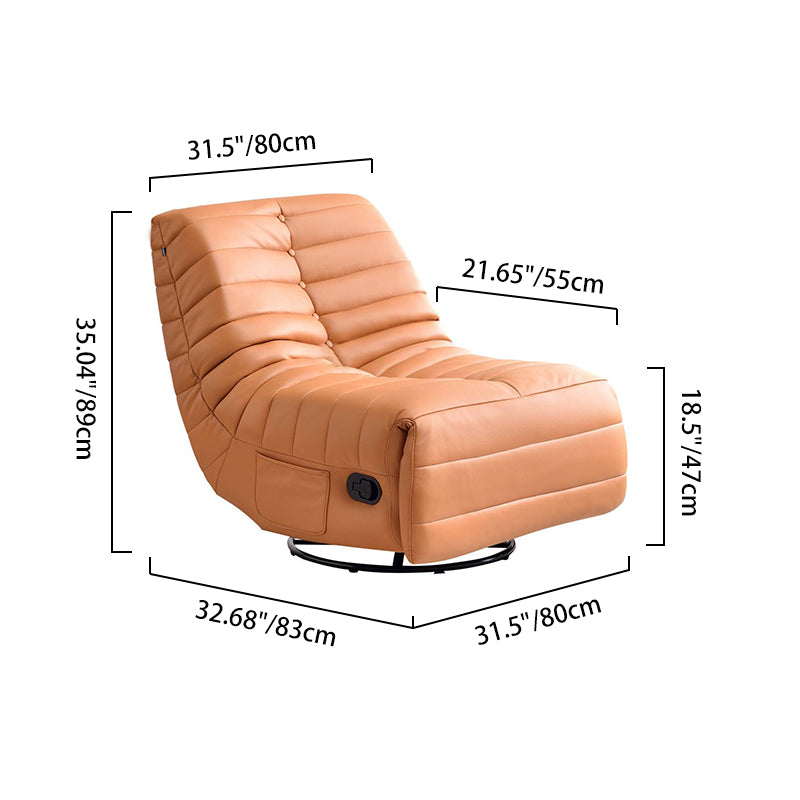 Modern Luxury Recliner Lounge Chair - Adjustable 360° Swivel Relax Accent Chair For Living Room