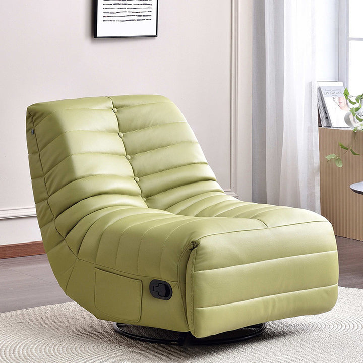 Fauteuil lounge inclinable de luxe moderne - fauteuil d'accent relax réglable pivotant à 360° pour salon 