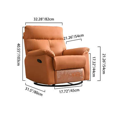 Contemporary Nordic R Rocking & Swivel Recliner Chair - Multi-Angle Adjustable Lounge Chair For Living Room
