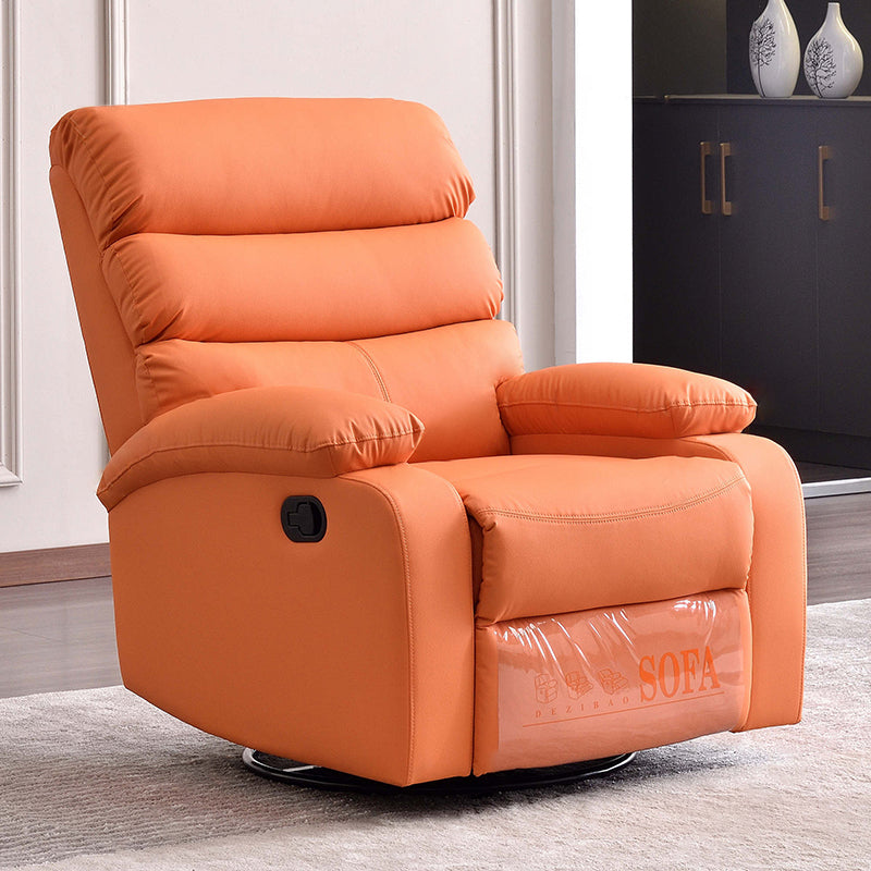Modern Comfort Cat-Claw Leather Swivel Recliner Chair - Multi-Functional Lounge Accent Chair For Living Room