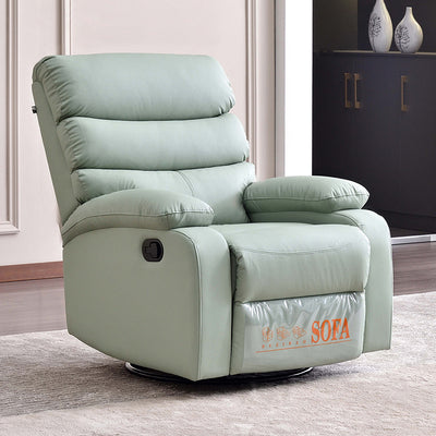 Modern Comfort Cat-Claw Leather Swivel Recliner Chair - Multi-Functional Lounge Accent Chair For Living Room