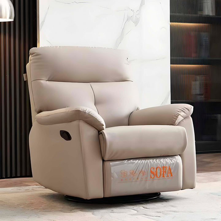 Fauteuil relax pivotant et basculant nordique contemporain R - fauteuil lounge réglable multiangles pour salon 