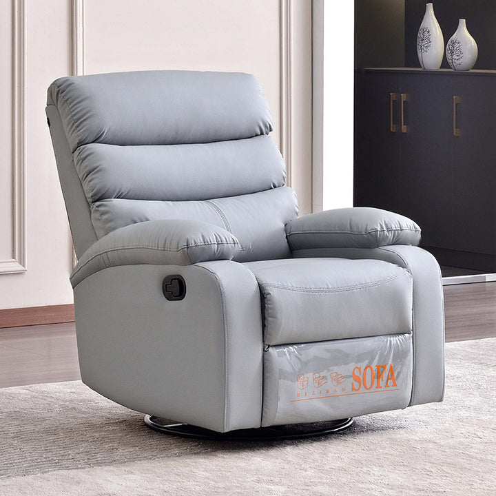 Fauteuil inclinable pivotant en cuir Cat-Claw au confort moderne - fauteuil d'appoint lounge multifonction pour salon 