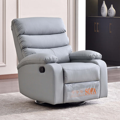 Modern Comfort Cat-Claw Leather Swivel Recliner Chair - Multi-Functional Lounge Accent Chair For Living Room