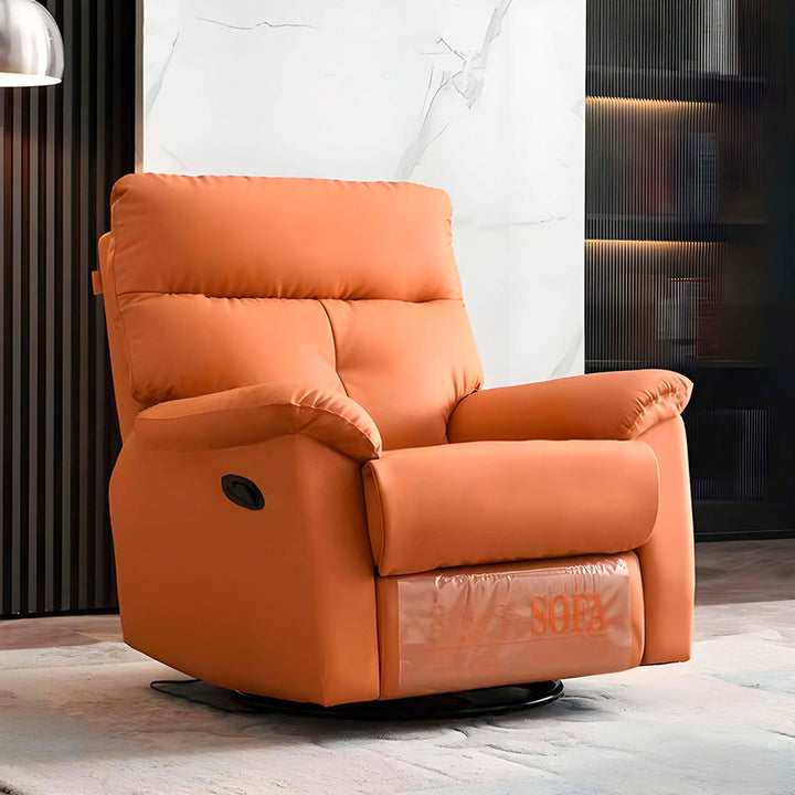 Fauteuil relax pivotant et basculant nordique contemporain R - fauteuil lounge réglable multiangles pour salon 