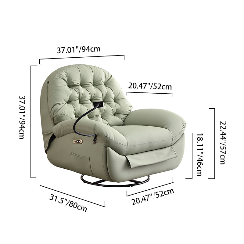 Modern Luxury Comfort Recliner Chair - 360° Rotating Lounge Accent Chair For Living Room