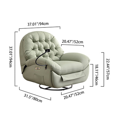 Modern Luxury Comfort Recliner Chair - 360° Rotating Lounge Accent Chair For Living Room