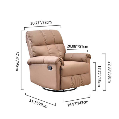Contemporary Eco Leather Relax Accent Chair - 360° Swivel Recliner Lounge Chair For Living Room