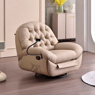 Modern Luxury Comfort Recliner Chair - 360° Rotating Lounge Accent Chair For Living Room