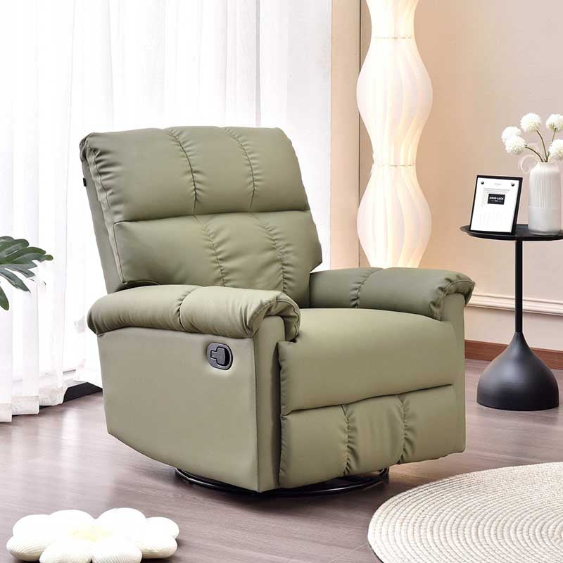 Contemporary Eco Leather Relax Accent Chair - 360° Swivel Recliner Lounge Chair For Living Room
