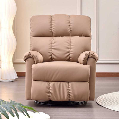 Contemporary Eco Leather Relax Accent Chair - 360° Swivel Recliner Lounge Chair For Living Room