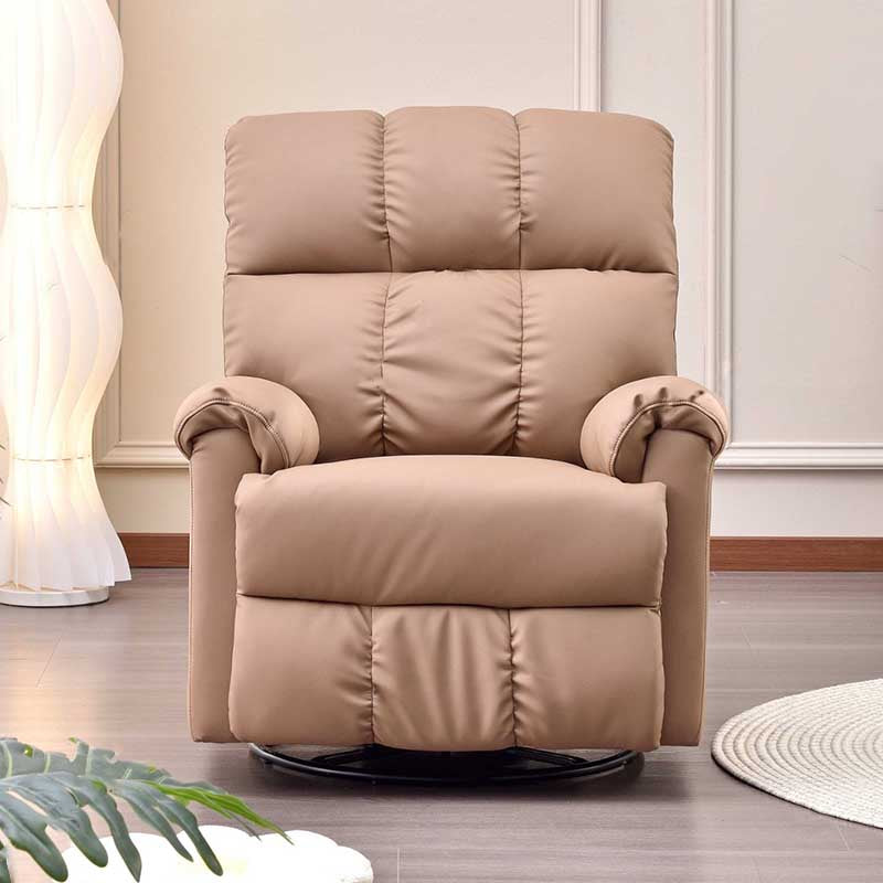 Contemporary Eco Leather Relax Accent Chair - 360° Swivel Recliner Lounge Chair For Living Room