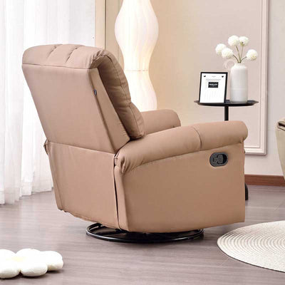 Contemporary Eco Leather Relax Accent Chair - 360° Swivel Recliner Lounge Chair For Living Room