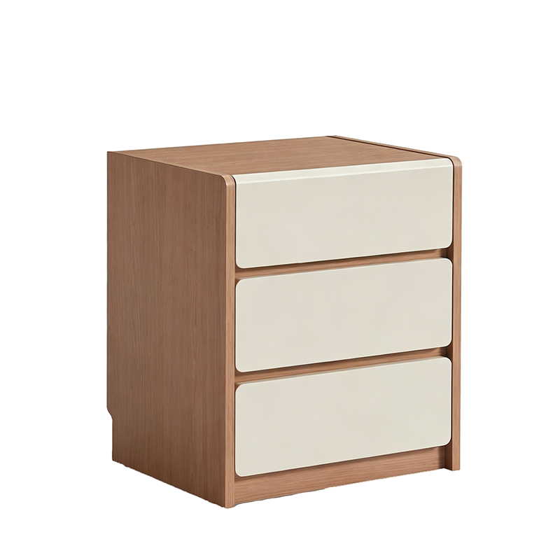 Traditional Rustic 3-Drawer Nightstand - E0 Grade MDF Drawer Bedside Table For Bedroom