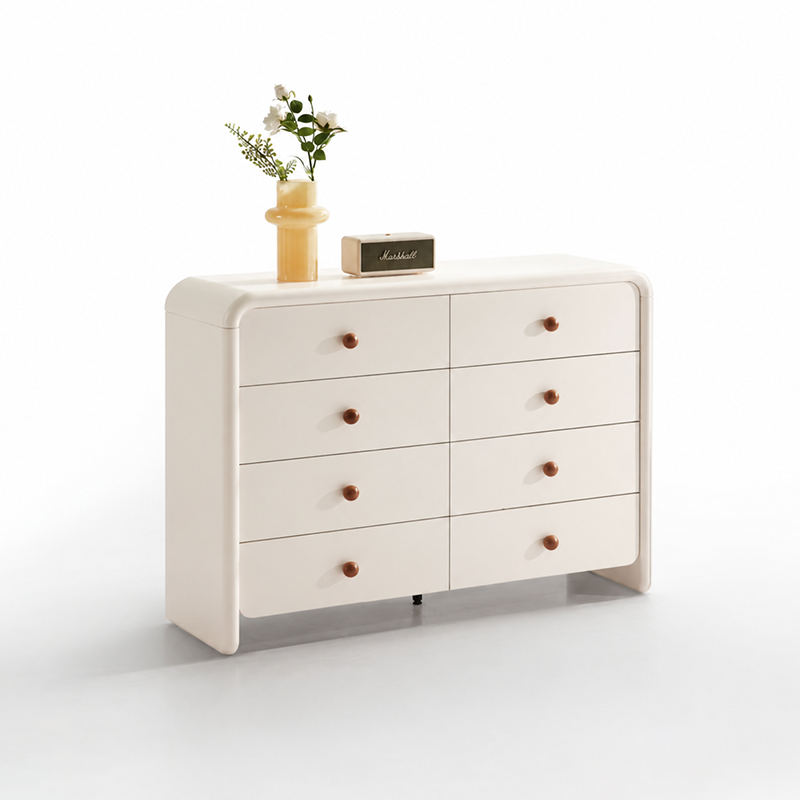 Cream Nordic 8-Drawer Dresser