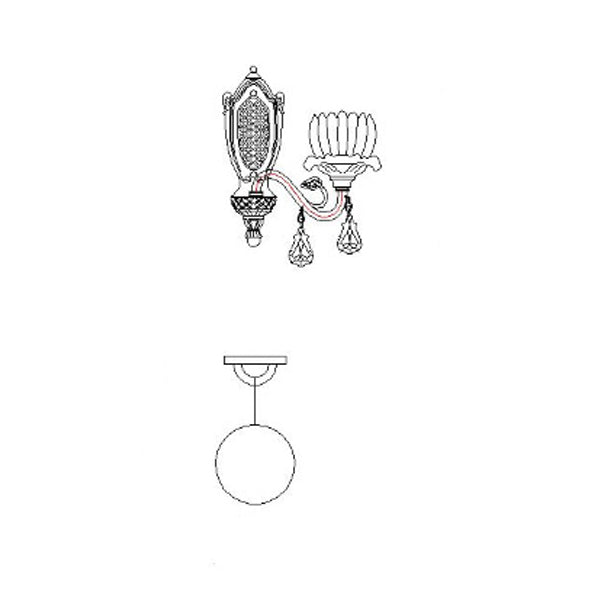 Traditional European Brass Crystal Floral 1/2 Light Wall Sconce Lamp For Bedroom & Living Room