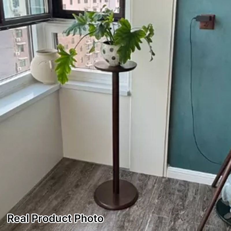 Moderner minimalistischer runder Beistelltisch aus Buchenholz für das Wohnzimmer 