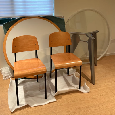 Contemporary Scandinavian Square Solid Wood Plywood Carbon Steel Chair Backrest Armless For Living Room