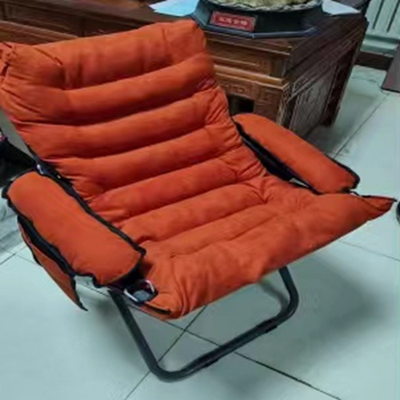 現代的な北欧のカーブしたベルベットクッションリクライナー 調整可能な背もたれ 収納バッグ 枕 リビングルーム用 